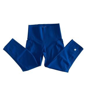 Sweaty Betty Turquoise Blue Power Crop Leggings With Pockets US Size 4-6